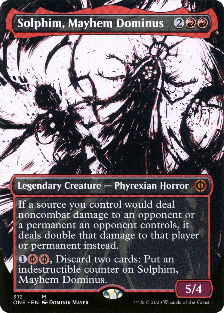 Solphim, Mayhem Dominus (Borderless Ichor) [Phyrexia: All Will Be One] | Black Swamp Games