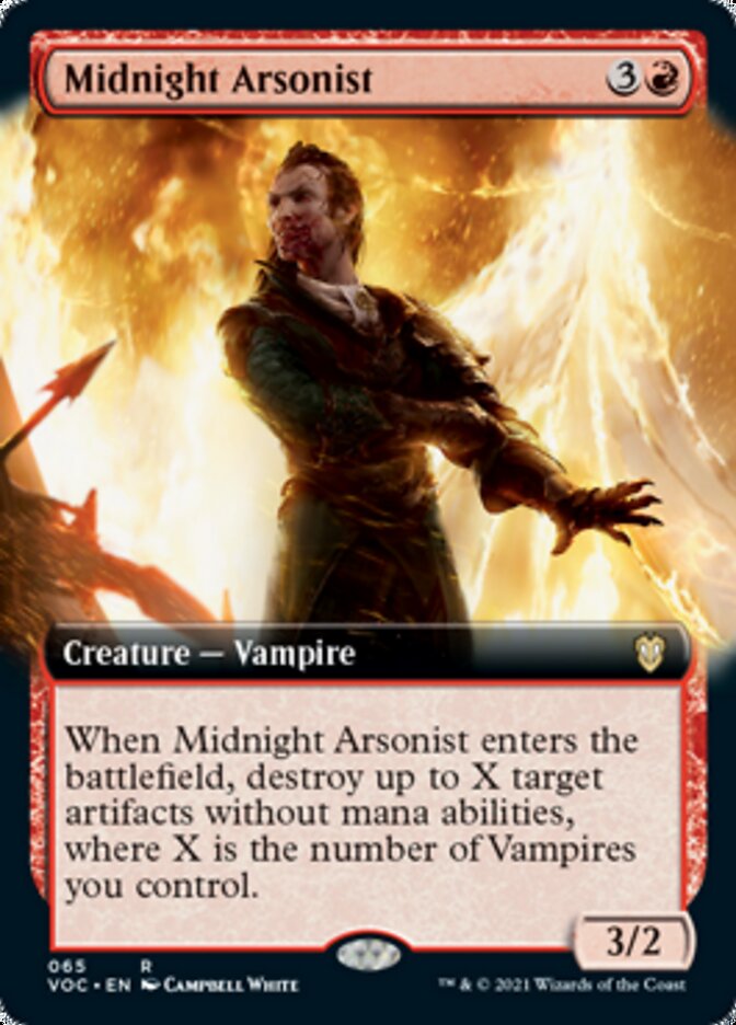 Midnight Arsonist (Extended) [Innistrad: Crimson Vow Commander] | Black Swamp Games