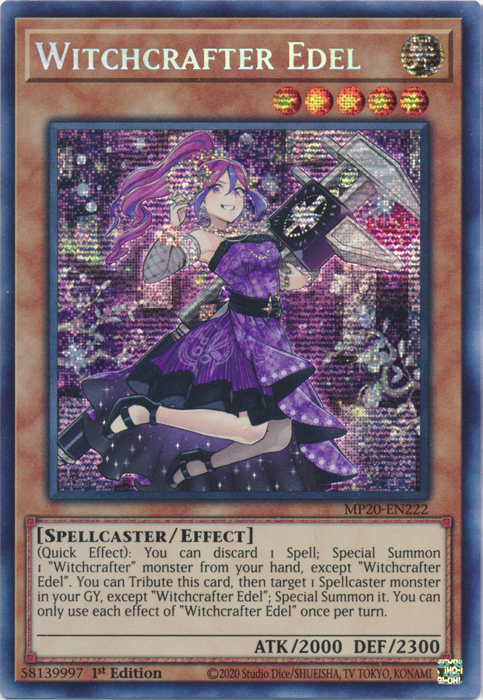 Witchcrafter Edel [MP20-EN222] Prismatic Secret Rare | Black Swamp Games