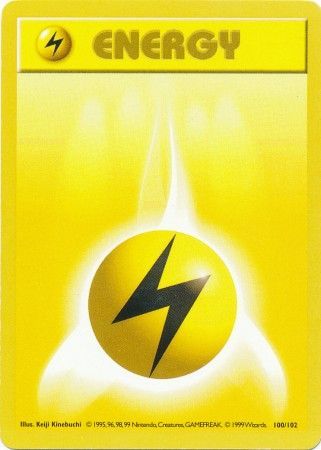 Lightning Energy (100/102) [Base Set Shadowless Unlimited] | Black Swamp Games