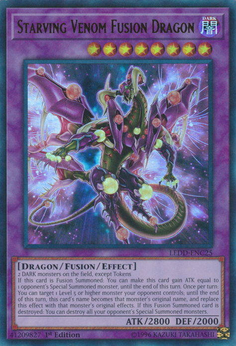 Starving Venom Fusion Dragon [LEDD-ENC25] Ultra Rare | Black Swamp Games