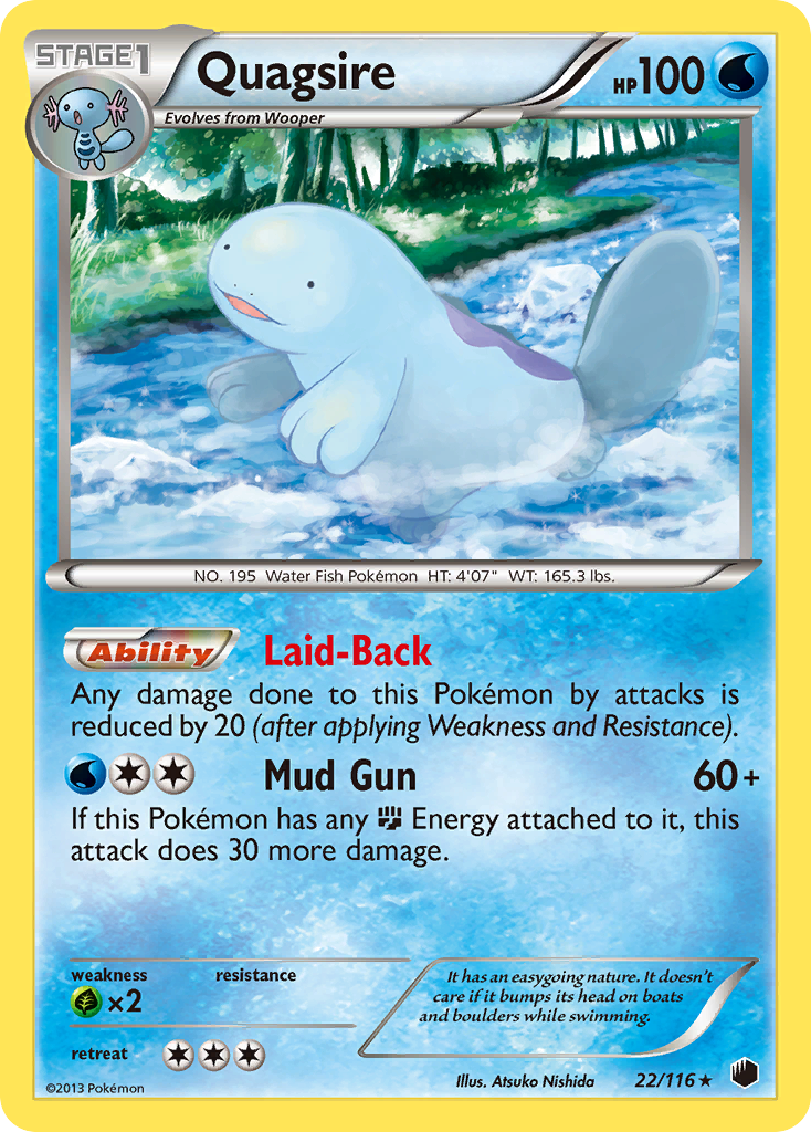 Quagsire (22/116) [Black & White: Plasma Freeze] | Black Swamp Games