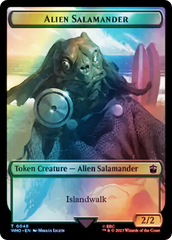 Dalek // Alien Salamander Double-Sided Token (Surge Foil) [Doctor Who Tokens] | Black Swamp Games