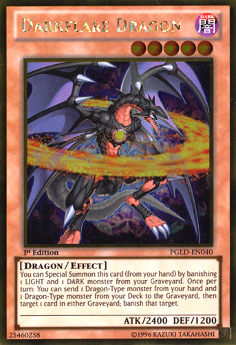 Darkflare Dragon [PGLD-EN040] Gold Rare | Black Swamp Games