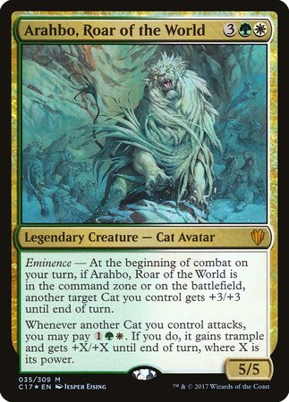 Arahbo, Roar of the World [Commander 2017] | Black Swamp Games