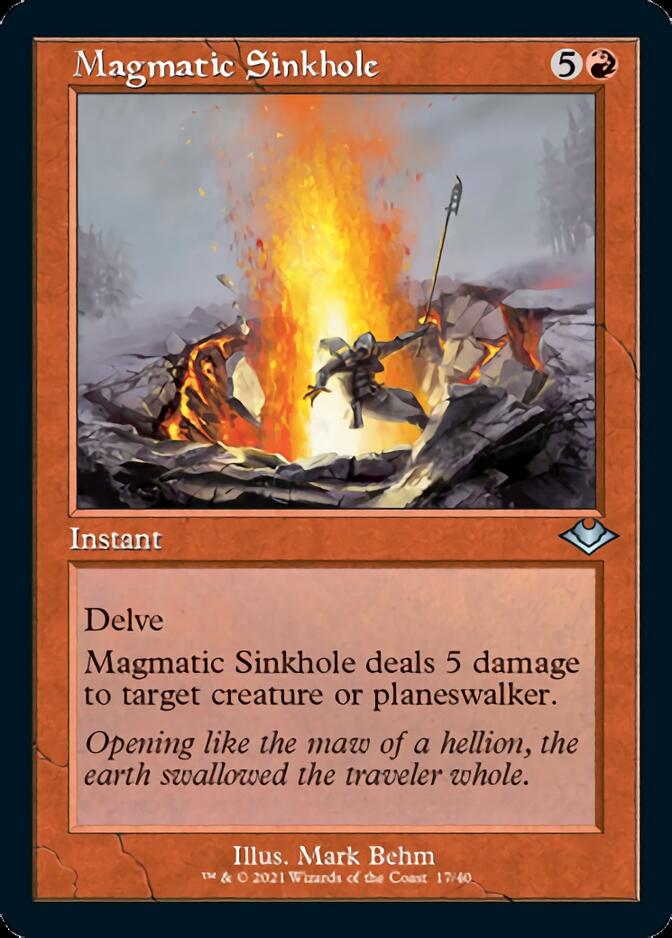Magmatic Sinkhole (Retro Foil Etched) [Modern Horizons 2] | Black Swamp Games