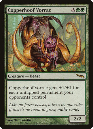 Copperhoof Vorrac [Mirrodin] | Black Swamp Games