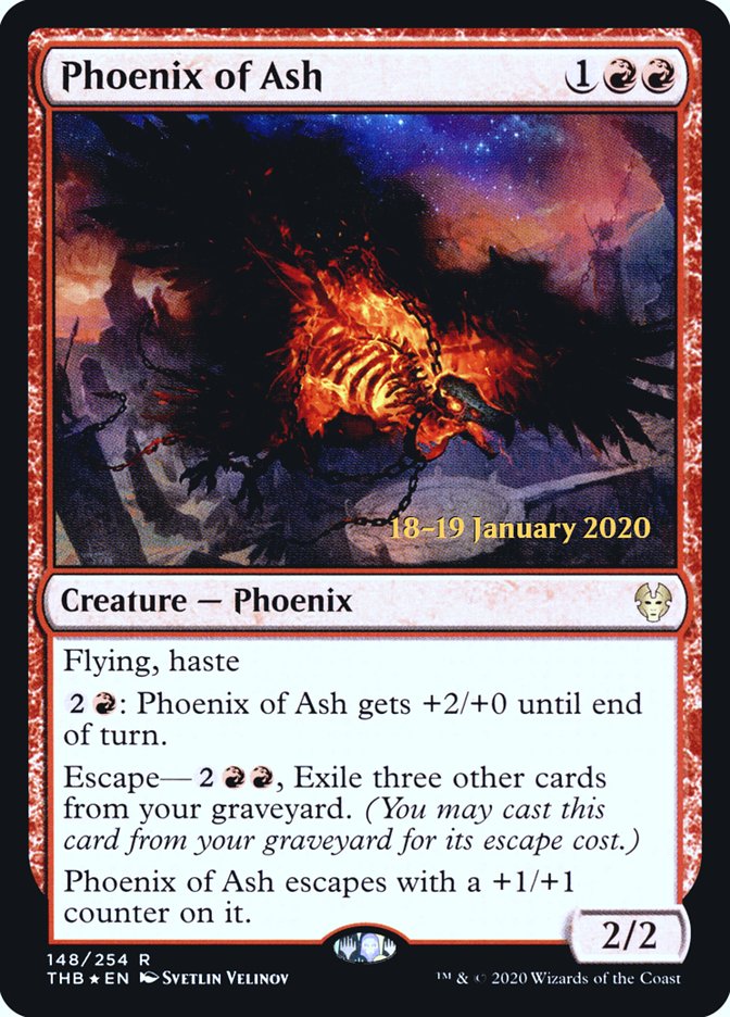 Phoenix of Ash [Theros Beyond Death Prerelease Promos] | Black Swamp Games