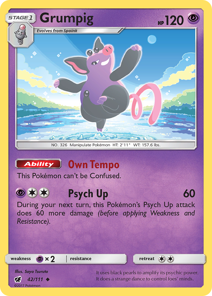 Grumpig (42/111) [Sun & Moon: Crimson Invasion] | Black Swamp Games