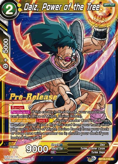 Daiz, Power of the Tree (BT15-110) [Saiyan Showdown Prerelease Promos] | Black Swamp Games