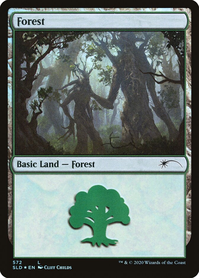 Forest (Tree Hugging) (572) [Secret Lair Drop Promos] | Black Swamp Games