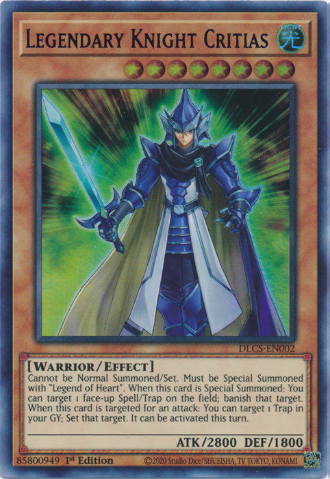 Legendary Knight Critias (Blue) [DLCS-EN002] Ultra Rare | Black Swamp Games