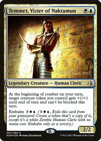 Temmet, Vizier of Naktamun [Amonkhet Promos] | Black Swamp Games