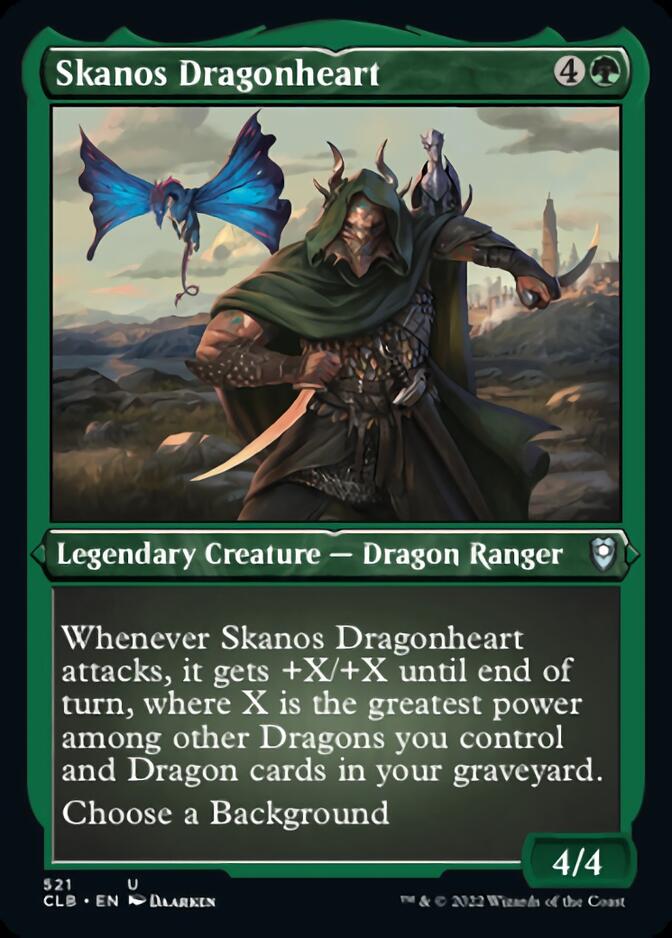 Skanos Dragonheart (Foil Etched) [Commander Legends: Battle for Baldur's Gate] | Black Swamp Games