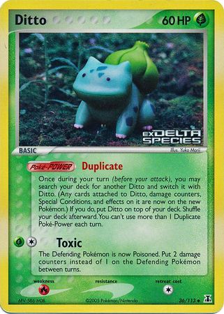 Ditto (36/113) (Stamped) [EX: Delta Species] | Black Swamp Games