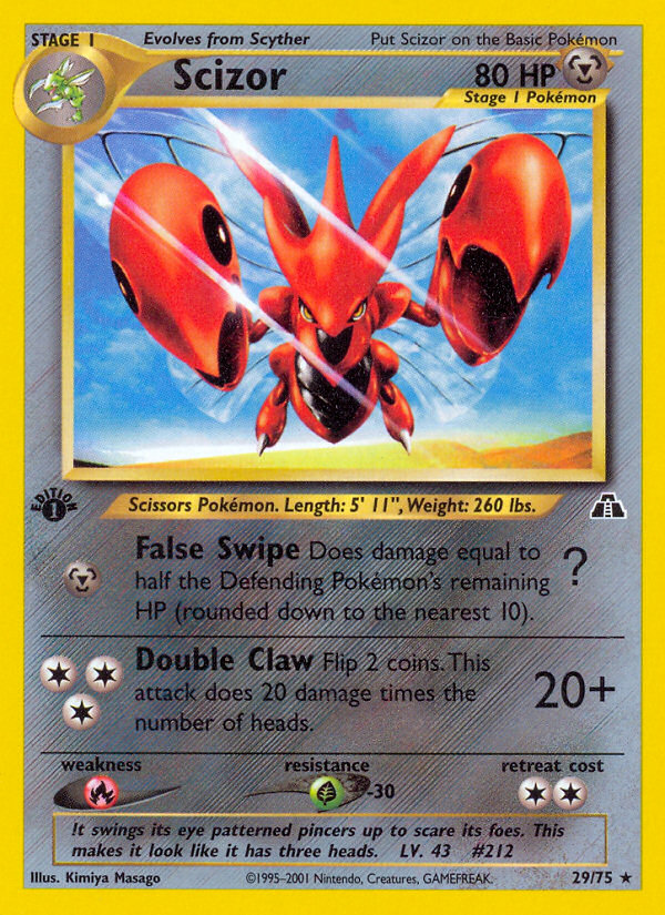 Scizor (29/75) [Neo Discovery 1st Edition] | Black Swamp Games