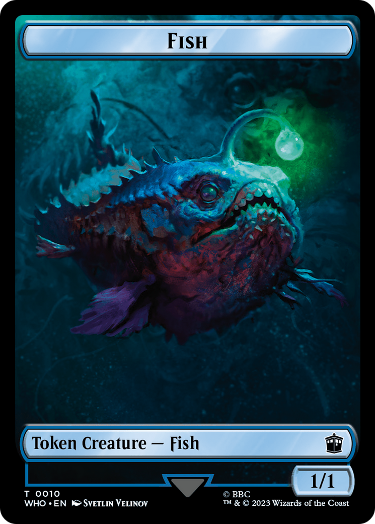 Fish // Beast Double-Sided Token [Doctor Who Tokens] | Black Swamp Games