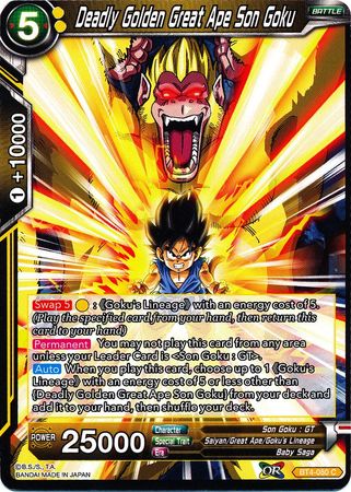 Deadly Golden Great Ape Son Goku [BT4-080] | Black Swamp Games