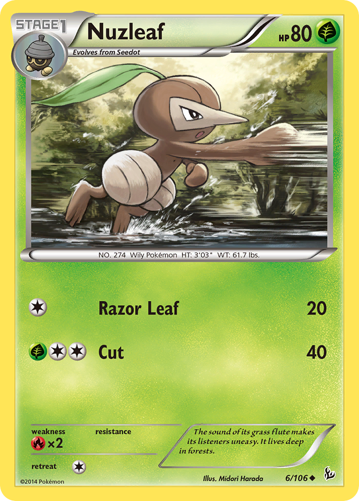 Nuzleaf (6/106) [XY: Flashfire] | Black Swamp Games