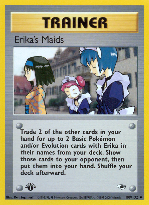 Erika's Maids (109/132) [Gym Heroes 1st Edition] | Black Swamp Games