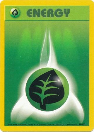 Grass Energy (99/102) [Base Set Unlimited] | Black Swamp Games