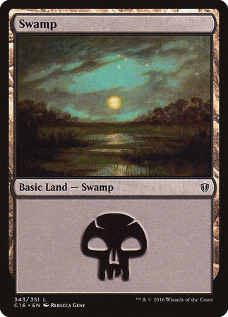 Swamp (343) [Commander 2016] | Black Swamp Games