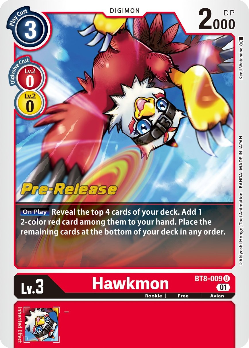 Hawkmon [BT8-009] [New Awakening Pre-Release Cards] | Black Swamp Games
