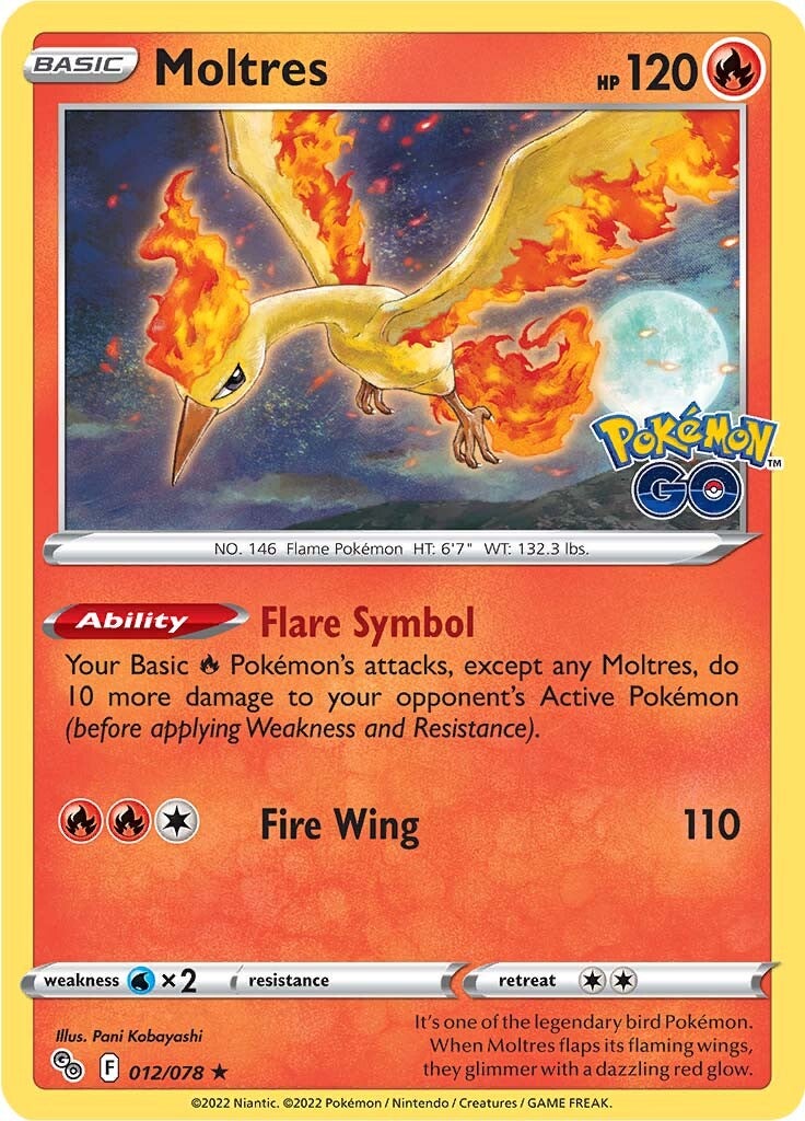 Moltres (012/078) [Pokémon GO] | Black Swamp Games