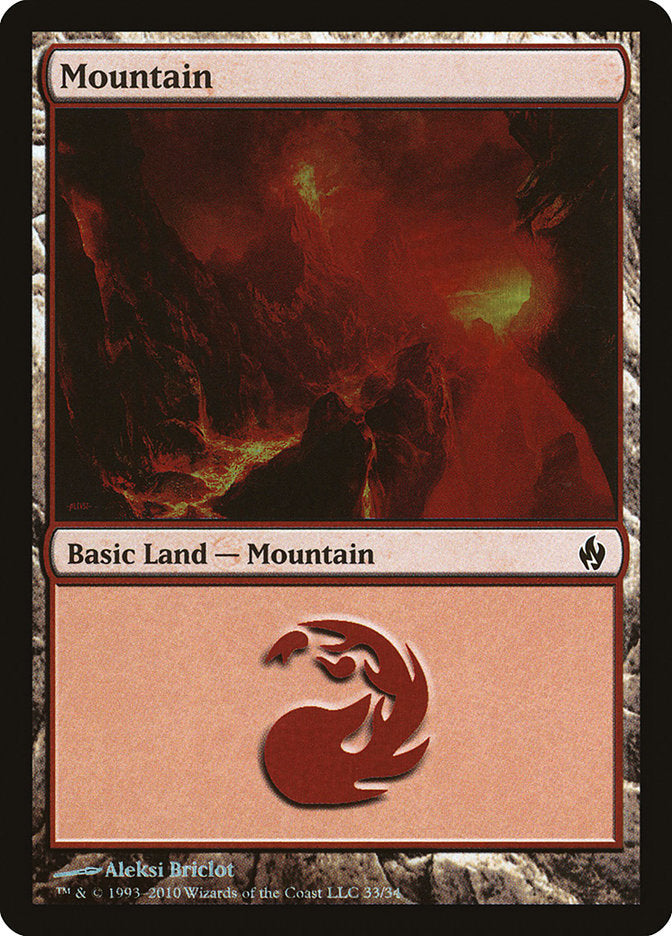 Mountain (33) [Premium Deck Series: Fire and Lightning] | Black Swamp Games