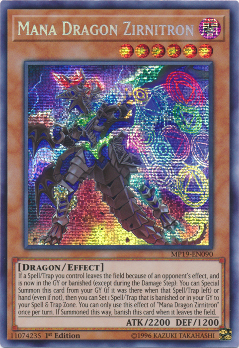 Mana Dragon Zirnitron [MP19-EN090] Prismatic Secret Rare | Black Swamp Games