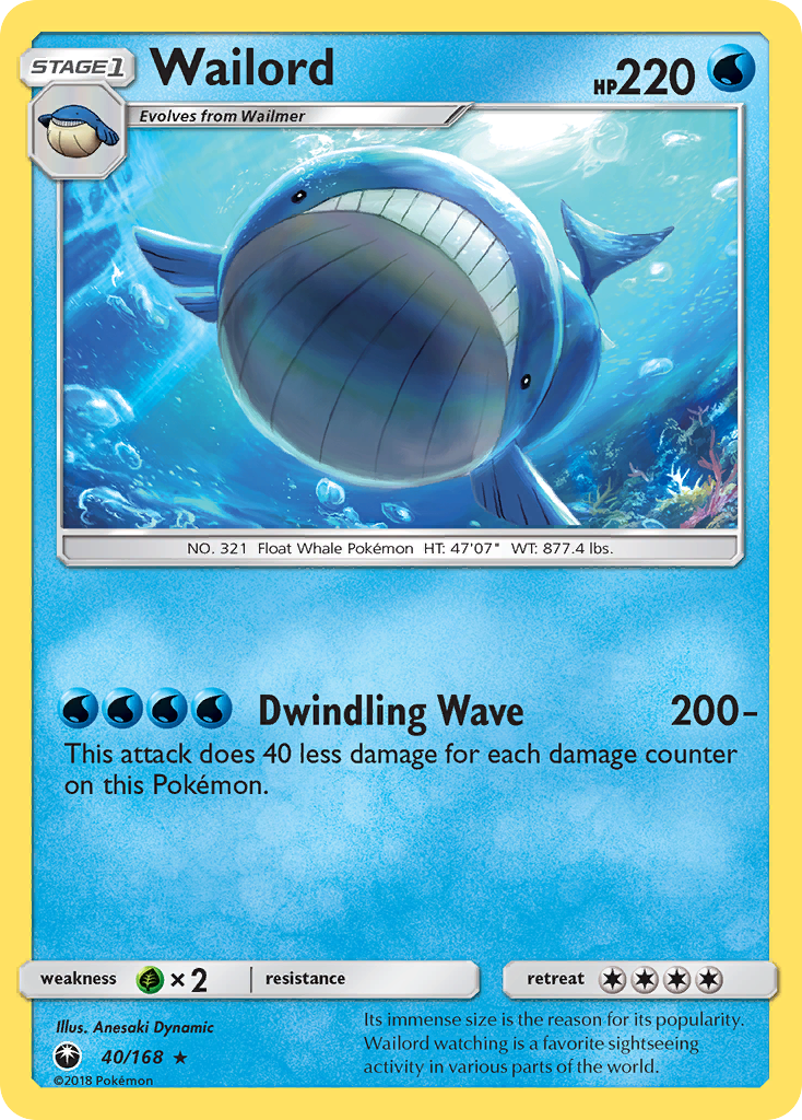 Wailord (40/168) [Sun & Moon: Celestial Storm] | Black Swamp Games