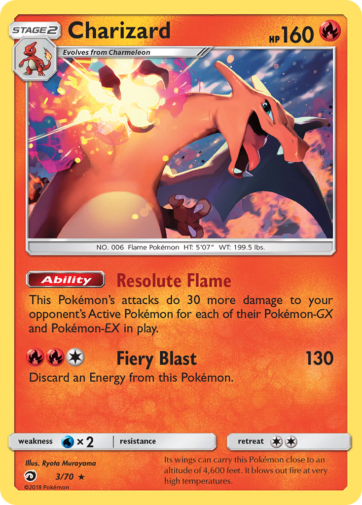 Charizard (3/70) [Sun & Moon: Dragon Majesty] | Black Swamp Games