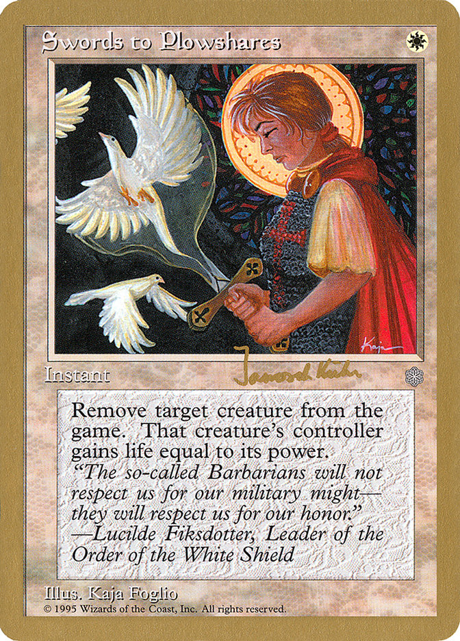 Swords to Plowshares (Janosch Kuhn) [World Championship Decks 1997] | Black Swamp Games