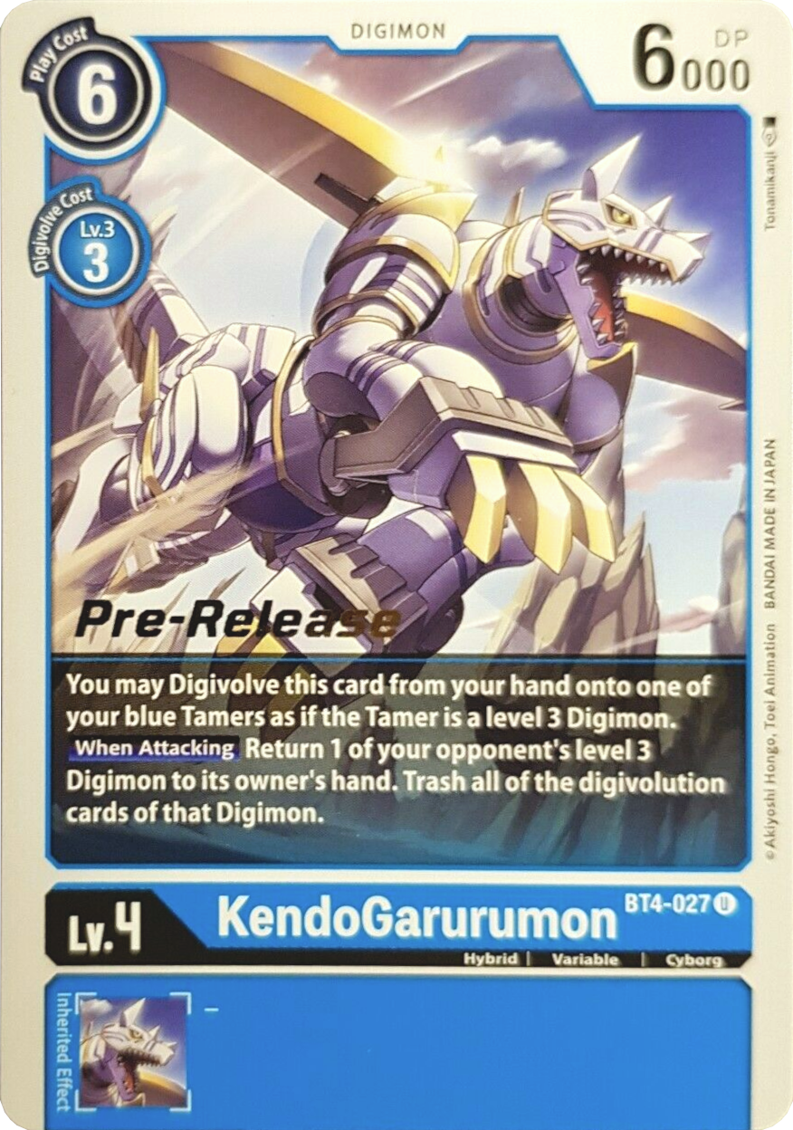 KendoGarurumon [BT4-027] [Great Legend Pre-Release Promos] | Black Swamp Games