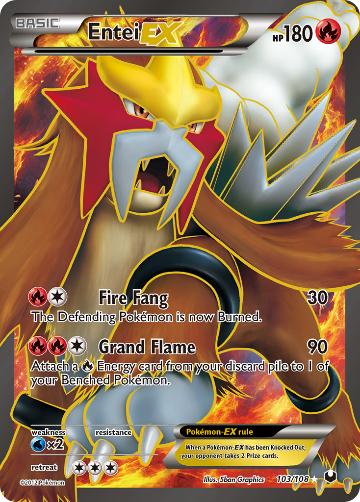 Entei EX (103/108) [Black & White: Dark Explorers] | Black Swamp Games