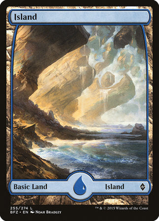 Island (255) - Full Art [Battle for Zendikar] | Black Swamp Games