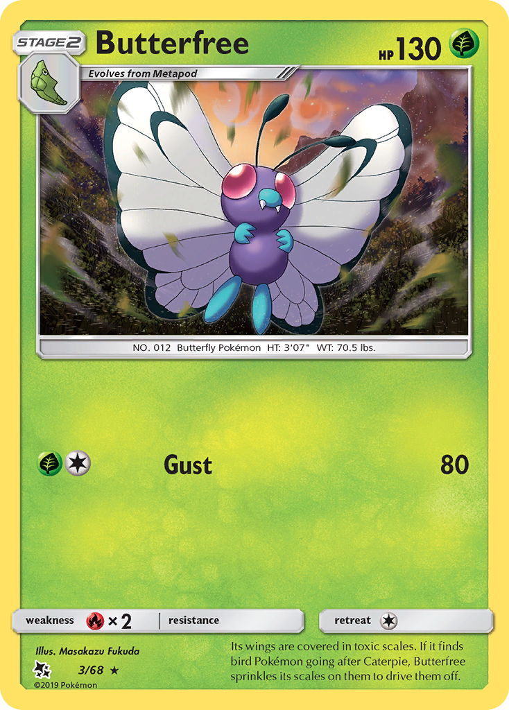 Butterfree (3/68) [Sun & Moon: Hidden Fates] | Black Swamp Games