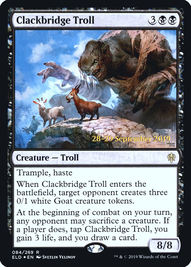 Clackbridge Troll  [Throne of Eldraine Prerelease Promos] | Black Swamp Games