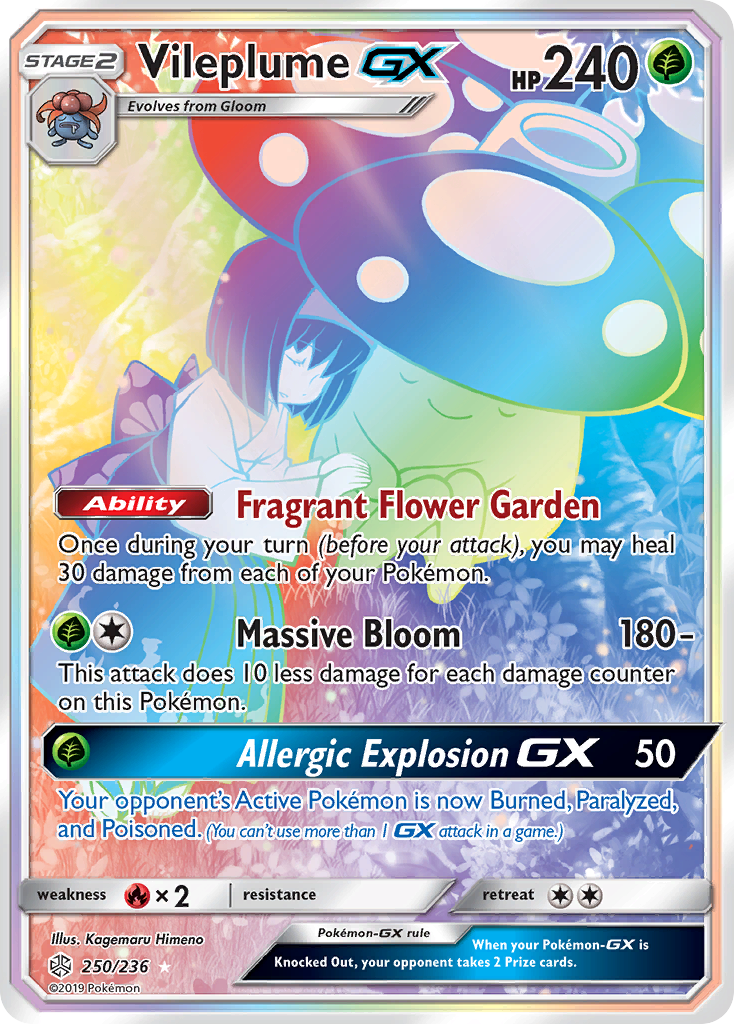 Vileplume GX (250/236) [Sun & Moon: Cosmic Eclipse] | Black Swamp Games