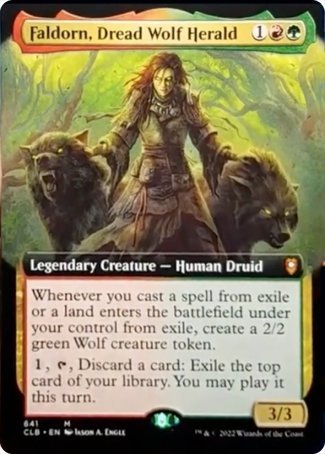 Faldorn, Dread Wolf Herald (Extended Art) [Commander Legends: Battle for Baldur's Gate] | Black Swamp Games
