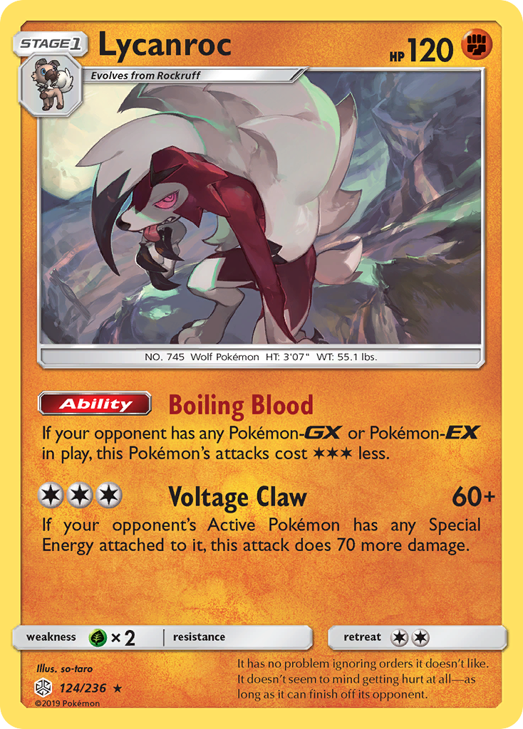 Lycanroc (124/236) [Sun & Moon: Cosmic Eclipse] | Black Swamp Games