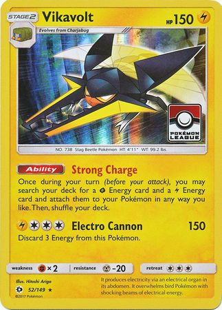 Vikavolt (52/149) (League Promo) [Sun & Moon: Base Set] | Black Swamp Games