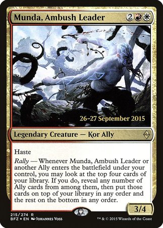 Munda, Ambush Leader [Battle for Zendikar Promos] | Black Swamp Games