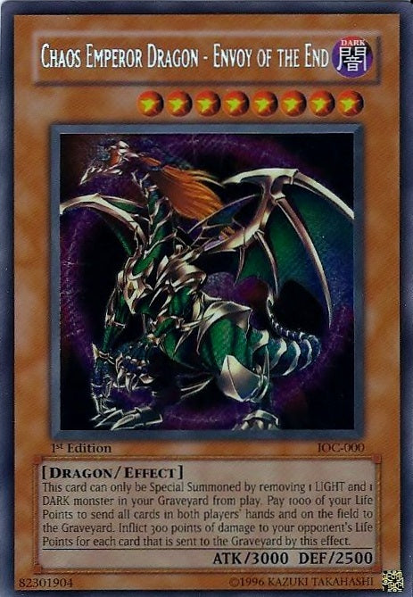 Chaos Emperor Dragon - Envoy of the End [IOC-000] Secret Rare | Black Swamp Games