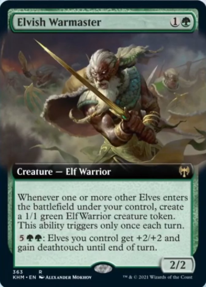 Elvish Warmaster (Extended Art) [Kaldheim] | Black Swamp Games