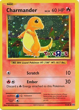 Charmander (9/108) (Toys R Us Promo) [XY: Evolutions] | Black Swamp Games