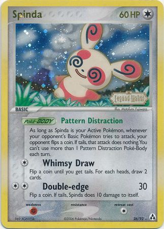 Spinda (26/92) (Stamped) [EX: Legend Maker] | Black Swamp Games