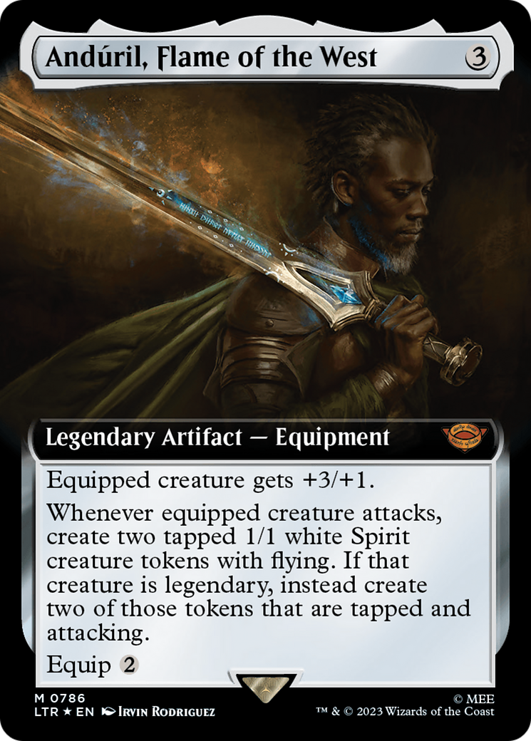 Anduril, Flame of the West (Extended Art) (Surge Foil) [The Lord of the Rings: Tales of Middle-Earth] | Black Swamp Games