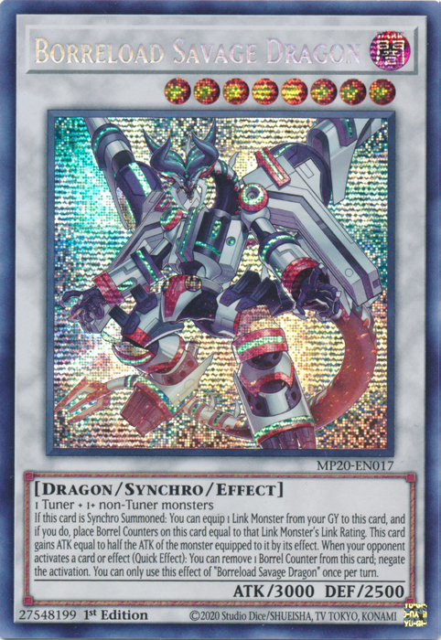 Borreload Savage Dragon [MP20-EN017] Prismatic Secret Rare | Black Swamp Games