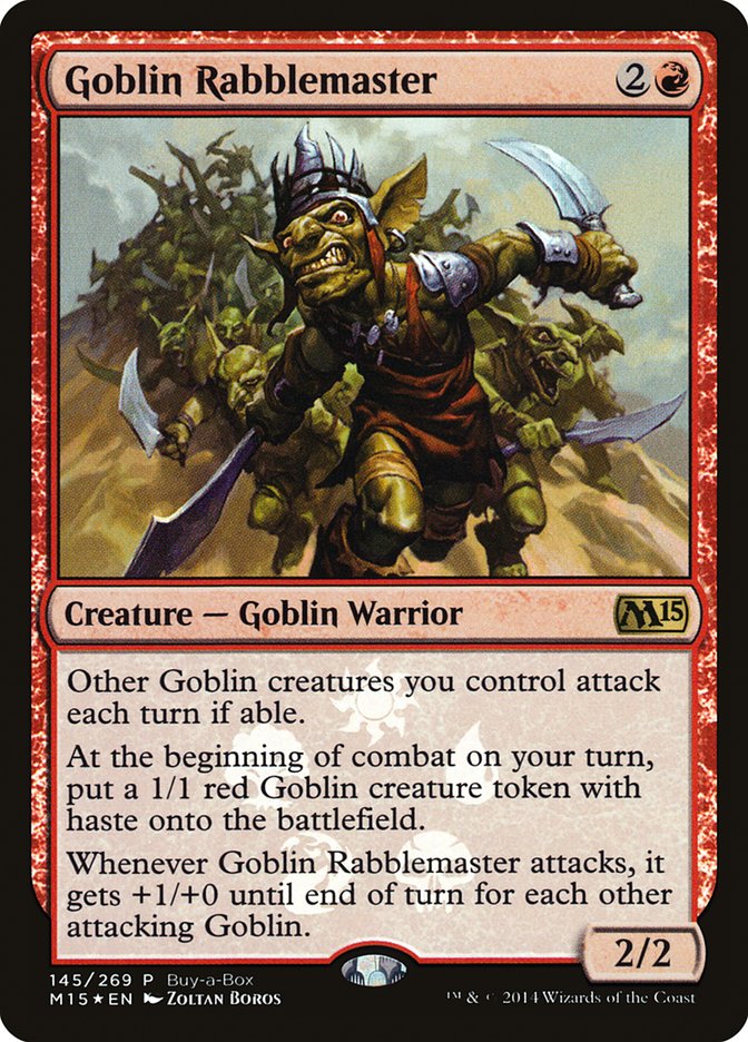 Goblin Rabblemaster (Buy-A-Box) [Magic 2015 Promos] | Black Swamp Games